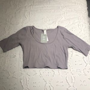 H&M crop top with mid sleeves (NEW)
